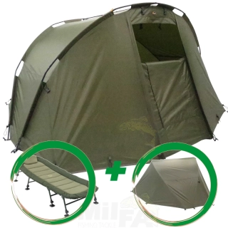 AKCE PROLOGIC Bivak Cruzade Bivvy 1 Man + zimní přehoz + lehátko Comfort XL8