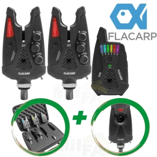 AKCE FLACARP Sada signalizátorů 2+1 X7 + RX7 + pohybové čislo AL2 oboustranné + kufřík