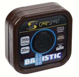 CARP SPIRIT Návazcová šňůra Ballistic Camo Brown 20m 35lb