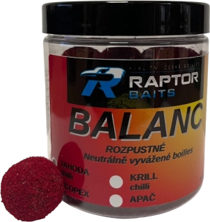 RAPTOR BAITS Boilie Balanc Jahoda Chilli 250ml 20mm