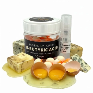 METHOD FEEDER FANS Plovoucí Boilies Duo Energy N-Butyric Acid 12mm 50ml