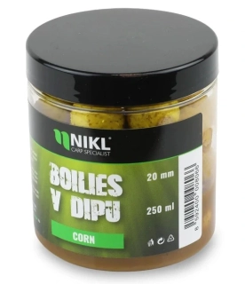 NIKL Boilies v dipu Corn 250ml 20mm