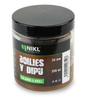 NIKL Boilies v dipu Calanus & Krill 250ml 24mm