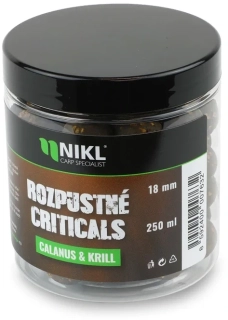 NIKL Rozpustné Criticals boilie Calanus & Krill 250ml 18mm