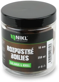 NIKL Rozpustné boilies Calanus & Krill 250ml 18mm