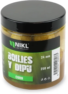 NIKL Boilies v dipu Corn 250ml 24mm