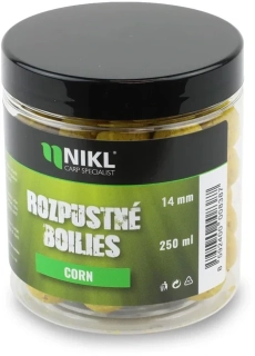 NIKL Rozpustné boilies Corn 250ml 14mm