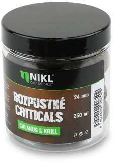 NIKL Rozpustné Criticals boilie Calanus & Krill 250ml 24mm