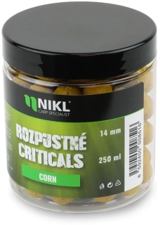 NIKL Rozpustné Criticals boilie Corn 250ml 14mm