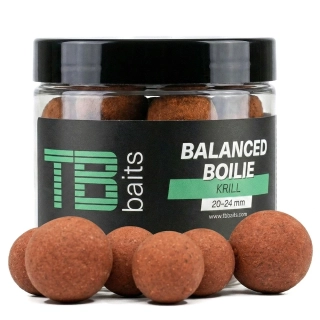 TB BAITS Vyvážené boilie Balanced + Atraktor Krill 100g 20-24mm