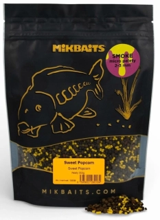 MIKBAITS Smoke Micro Pelety Sweet Popcorn 350g 2-3mm