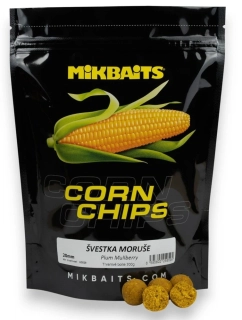 MIKBAITS Boilie Corn Chips Švestka Moruše 300g 20mm