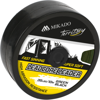 MIKADO Olověná šňůrka Leadcore leader Black Green 10m 45lbs