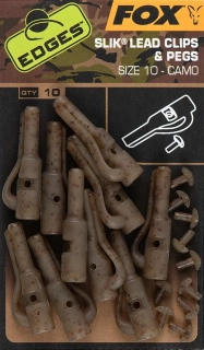 FOX Závěsky Edges Camo Slik Lead Clip & Pegs #10