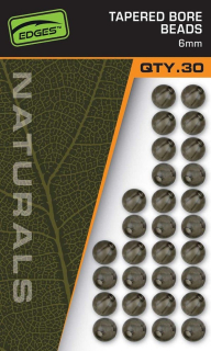 FOX Gumové kuličky Edges Naturals Tapered Bore Beads 30ks 6mm