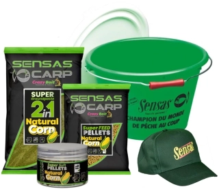Akční kbelík SENSAS Carp Paste Pellets Corn