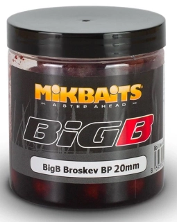 MIKBAITS Boilie v dipu BigB Broskev Black Pepper 250ml 20mm