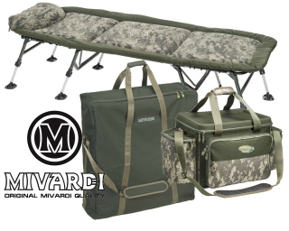 AKCE MIVARDI Lehátko CamoCode Flat8 + kaprařská taška Solid + transportní taška Flat8