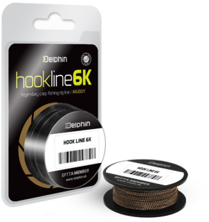 DELPHIN Návazová šňůrka HOOKLINE 6K 20m 25lbs muddy