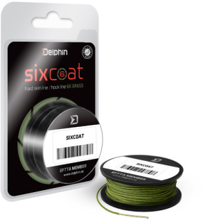 DELPHIN Ztužená šňůrka SIXCOAT Skin Line Grass 5m 25lb